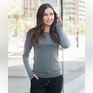 Zyia active chill long sleeve grey top size M